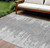 8' X 10' Silver Gray And Ivory Abstract Washable Indoor Outdoor Area Rug Transitional Style - Silver, Gray, Ivory Color