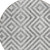 8' Gray Silver And Ivory Round Geometric Washable Indoor Outdoor Area Rug - Gray, Silver, Ivory
