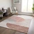 8' X 10' Copper Red And Gray Geometric Washable Indoor Outdoor Area Rug