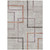 8' X 10' Taupe Charcoal And Copper Geometric Washable Indoor Outdoor Area Rug