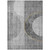 9' X 12' Charcoal Gray And Silver Geometric Washable Indoor Outdoor Area Rug