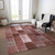 10' X 14' Burgundy Merlot And Blush Patchwork Washable Indoor Outdoor Area Rug