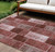10' X 14' Burgundy Merlot And Blush Patchwork Washable Indoor Outdoor Area Rug