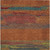 10' X 14' Terra Cotta Abstract Washable Indoor Outdoor Area Rug