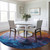 8' Gold Yellow And Teal Blue Round Abstract Washable Indoor Outdoor Area Rug