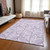 10' X 14' Lavender And Ivory Geometric Washable Indoor Outdoor Area Rug