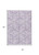 10' X 14' Lavender And Ivory Geometric Washable Indoor Outdoor Area Rug Modern Style - Lavender, Ivory Color