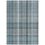 8' X 10' Teal Plaid Washable Non Skid Indoor Outdoor Area Rug