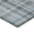 8' X 10' Teal Plaid Washable Non Skid Indoor Outdoor Area Rug