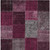 8' X 10' Merlot Burgundy And Gray Patchwork Washable Indoor Outdoor Area Rug