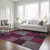 8' X 10' Merlot Burgundy And Gray Patchwork Washable Indoor Outdoor Area Rug
