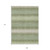9' X 12' Artichoke Green And Light Green Striped Washable Indoor Outdoor Area Rug