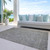 8' X 10' Gray And Silver Southwestern Washable Indoor Outdoor Area Rug