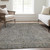 8' X 10' Gray And Silver Southwestern Washable Indoor Outdoor Area Rug