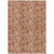 8' X 10' Terra Cotta And Copper Floral Washable Indoor Outdoor Area Rug