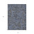 8' X 10' Charcoal Gray And Blue Paisley Washable Indoor Outdoor Area Rug