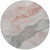 8' Salmon And Gray Round Abstract Washable Indoor Outdoor Area Rug