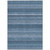 8' X 10' Denim Blue And Sky Blue Striped Washable Indoor Outdoor Area Rug Transitional Style - Denim Blue, Sky Blue Color