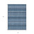 8' X 10' Denim Blue And Sky Blue Striped Washable Indoor Outdoor Area Rug Transitional Style - Denim Blue, Sky Blue Color