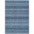 8' X 10' Denim Blue And Sky Blue Striped Washable Indoor Outdoor Area Rug Transitional Style - Denim Blue, Sky Blue Color