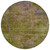 8' Green Round Abstract Washable Indoor Outdoor Area Rug - Green