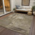 10' X 14' Brown And Beige Abstract Washable Indoor Outdoor Area Rug Transitional Style - Brown, Beige Color