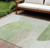 8' X 10' Olive Green And Artichoke Green Geometric Washable Indoor Outdoor Area Rug - Olive Green, Artichoke Green
