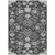 9' X 12' Charcoal Gray And Beige Floral Washable Indoor Outdoor Area Rug