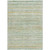 9' X 12' Mint Green Striped Washable Indoor Outdoor Area Rug
