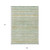 9' X 12' Mint Green Striped Washable Indoor Outdoor Area Rug