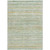 9' X 12' Mint Green Striped Washable Indoor Outdoor Area Rug
