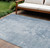 8' X 10' Sky Blue Abstract Washable Indoor Outdoor Area Rug