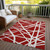 10' X 14' Red And Ivory Geometric Washable Indoor Outdoor Area Rug - 606114950530