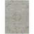 9' X 12' Pewter And Beige Floral Washable Indoor Outdoor Area Rug