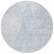 8' Denim Blue Ivory And Gray Round Geometric Washable Indoor Outdoor Area Rug