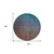 8' Teal Blue Chocolate And Charcoal Round Ombre Washable Indoor Outdoor Area Rug