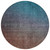 8' Teal Blue Chocolate And Charcoal Round Ombre Washable Indoor Outdoor Area Rug