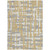 8' X 10' Gold Ivory And Gray Striped Washable Indoor Outdoor Area Rug