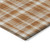 10' X 14' Orange and Ivory Plaid Vacuum or Hose Rinse Non Skid Indoor Outdoor Area Rug