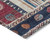 10' X 14' Navy Blue And Merlot Striped Washable Indoor Outdoor Area Rug