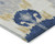 8' X 10' Navy Blue Ivory And Gray Ikat Washable Indoor Outdoor Area Rug