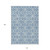 10' X 14' Denim Blue And Ivory Geometric Washable Indoor Outdoor Area Rug