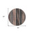 8' Blue Charcoal And Copper Round Botanical Leaves Washable Indoor Outdoor Area Rug