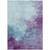 9' X 12' Sky Blue And Purple Abstract Washable Indoor Outdoor Area Rug