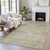 9' X 12' Sage And Beige Abstract Washable Indoor Outdoor Area Rug - Sage, Beige