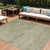 9' X 12' Sage And Beige Abstract Washable Indoor Outdoor Area Rug - Sage, Beige