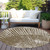 8' Round Chocolate Round Abstract Washable Non Skid Indoor Outdoor Area Rug - Chocolate