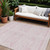 9' X 12' Pink And Ivory Southwestern Washable Indoor Outdoor Area Rug