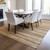 9' X 12' Brown Copper And Ivory Striped Washable Indoor Outdoor Area Rug