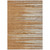 9' X 12' Brown Copper And Ivory Striped Washable Indoor Outdoor Area Rug